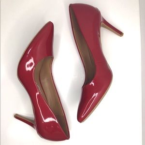 Red Patent Leather Heels by Calvin Klein